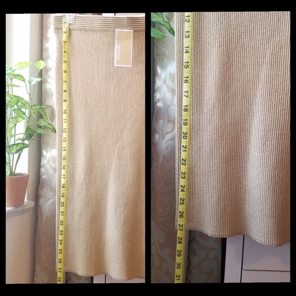 Michael Kors new gold glitter skirt size S - Picture 3 of 8